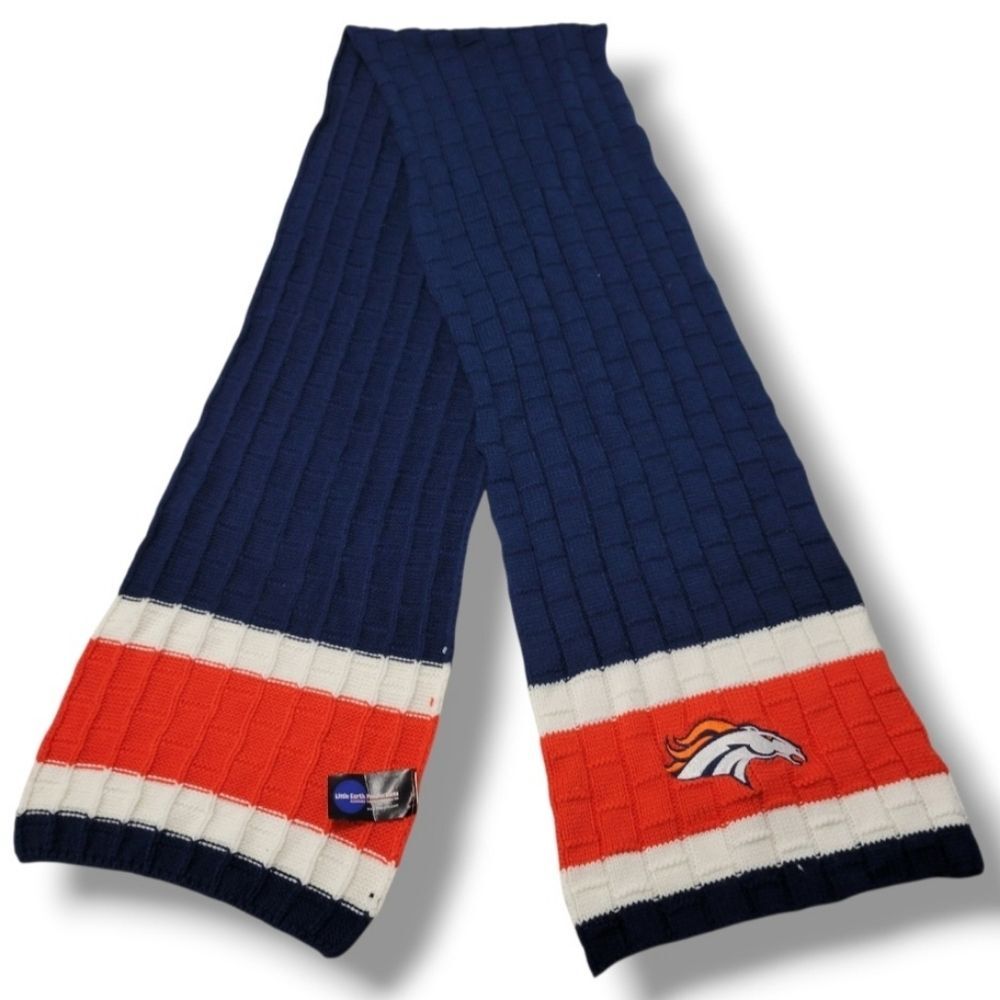 Broncos Scarf NFL Denver Broncos Football Team Logo Winter Knit Scarf Embroidery